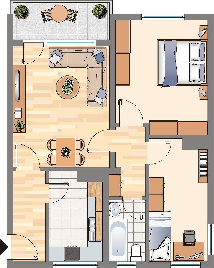 3 Zimmerwohnung in Dortmund Wickede mit Laminat !!!!!!!, 44319 Dortmund (Asseln Husen Kurl Neuasseln Wickede)