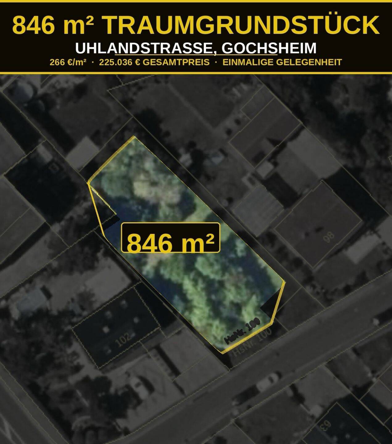Ihre Leinwand für den Lebenstraum: Großzügiges 846 m² Grundstück in der Uhlandstraße, Gochsheim, 97469 Gochsheim