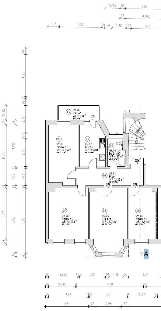 TOP sanierte 4 Zi. Whg. mit EBK im 2.OG – Bad mit Wanne/Dusche/Fenster u.v.m., 9112 Chemnitz (Altendorf Kaßberg Zentrum)