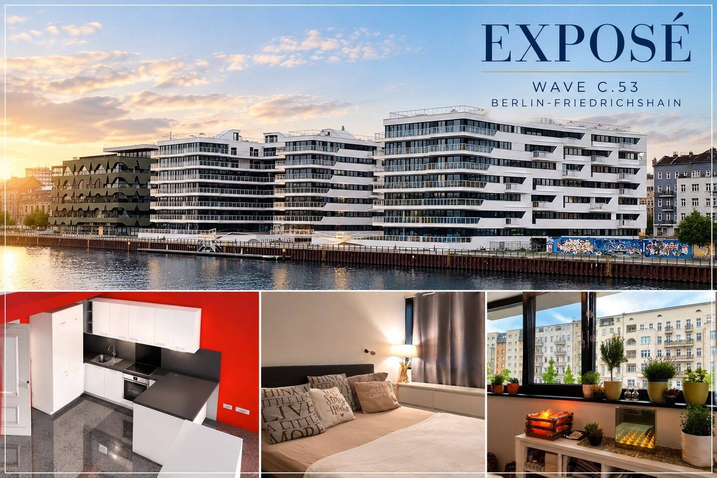 WAVE Berlin – Exklusive kleine 2-Zimmer-Wohnung direkt an der Spree!, 10245 Berlin (Friedrichshain-Kreuzberg Friedrichshain)