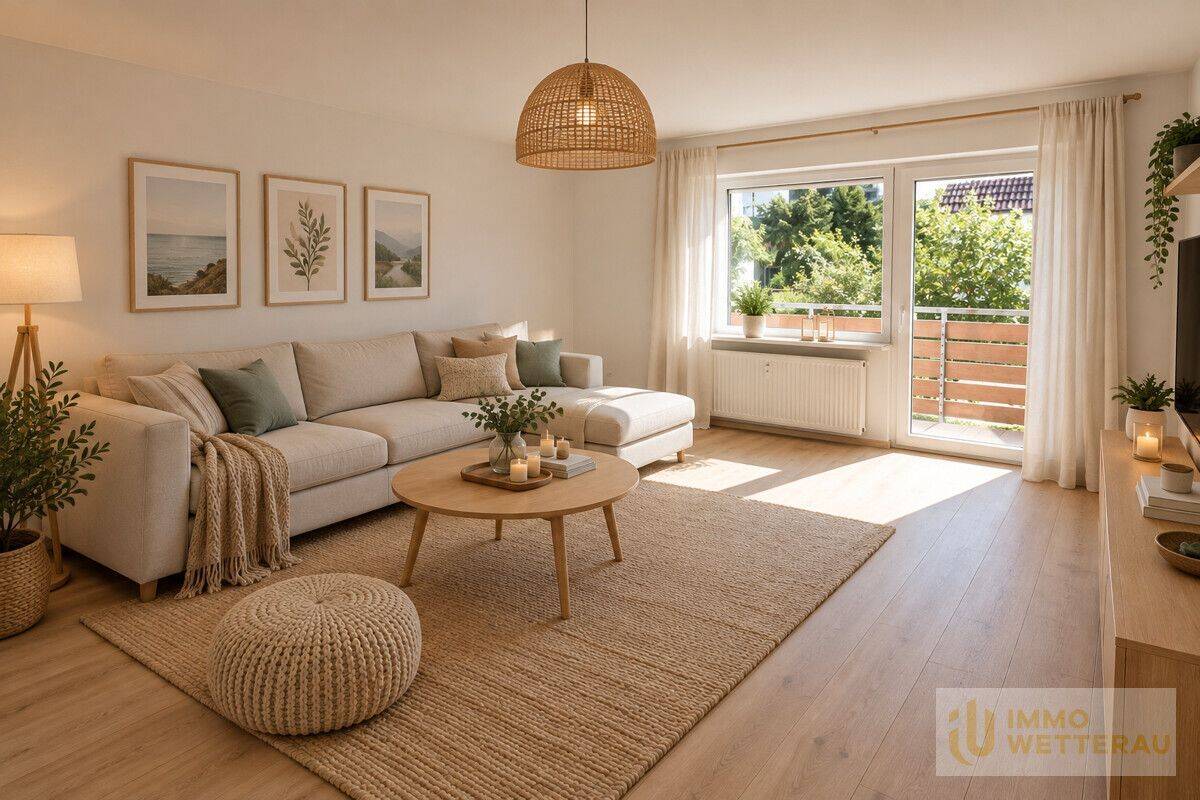 Moderne 2-Zimmer-Wohnung mit Balkon – nur 5 Minuten zur Bahn in Beienheim, 61203 Reichelsheim (Wetterau)