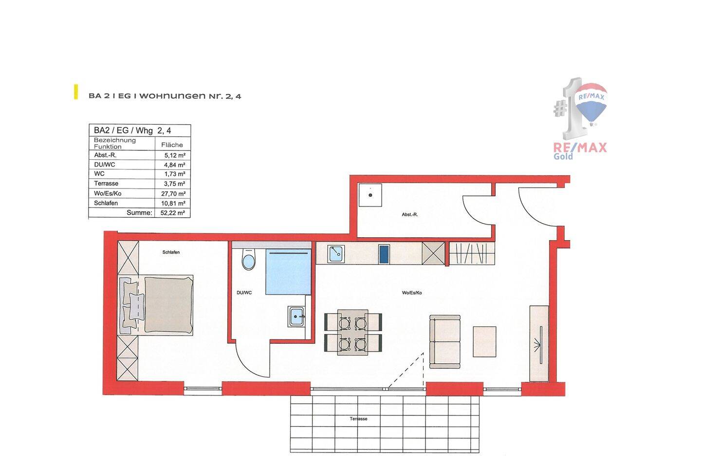NEUBAU 2-Zimmer-Wohnung (WHG Nr. 4 im EG) mit Carport, 74564 Crailsheim