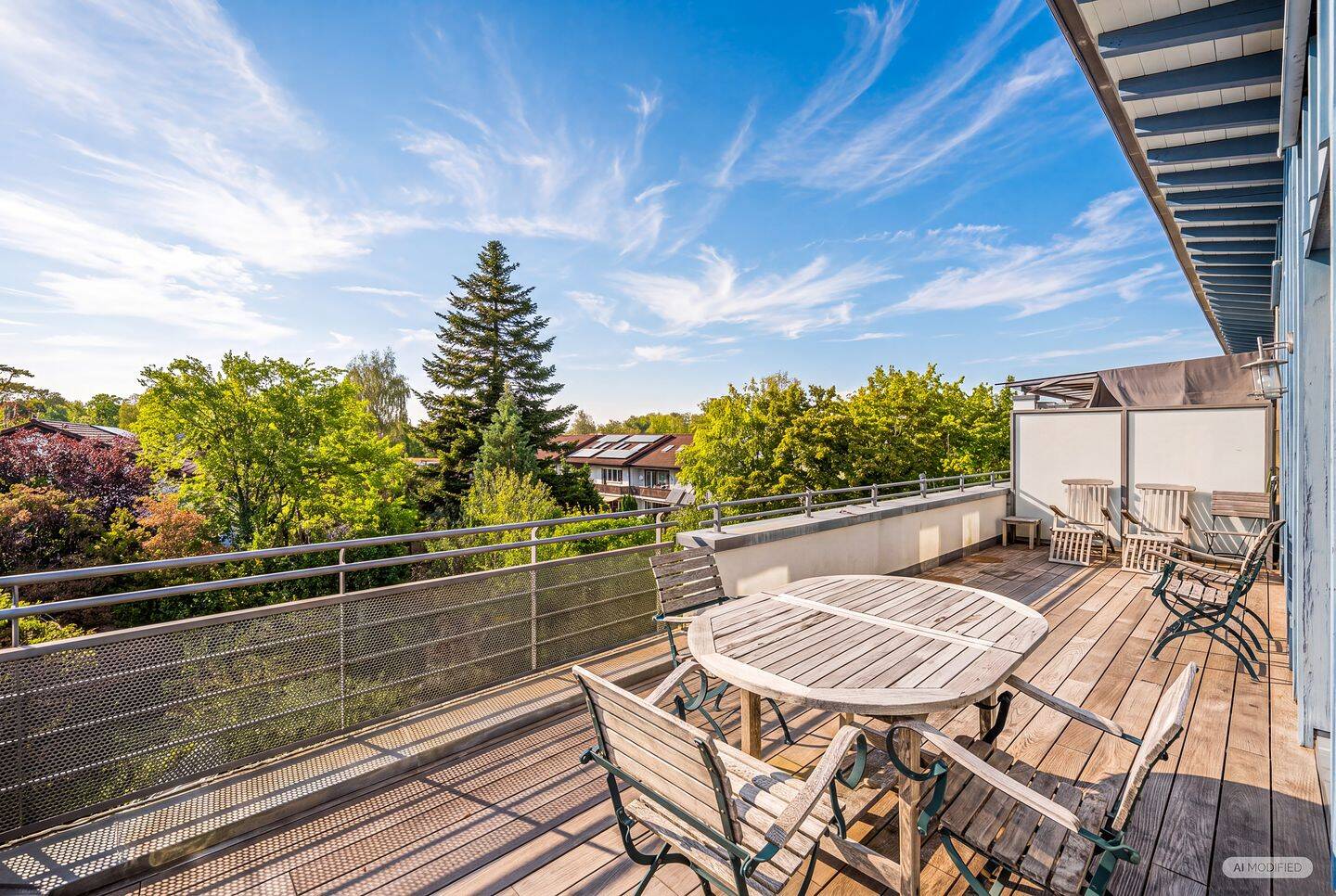 Beeindruckende Maisonette-Dachterrassenwohnung mit Alpenblick in Taufkirchen-Bergham, 82024 Taufkirchen