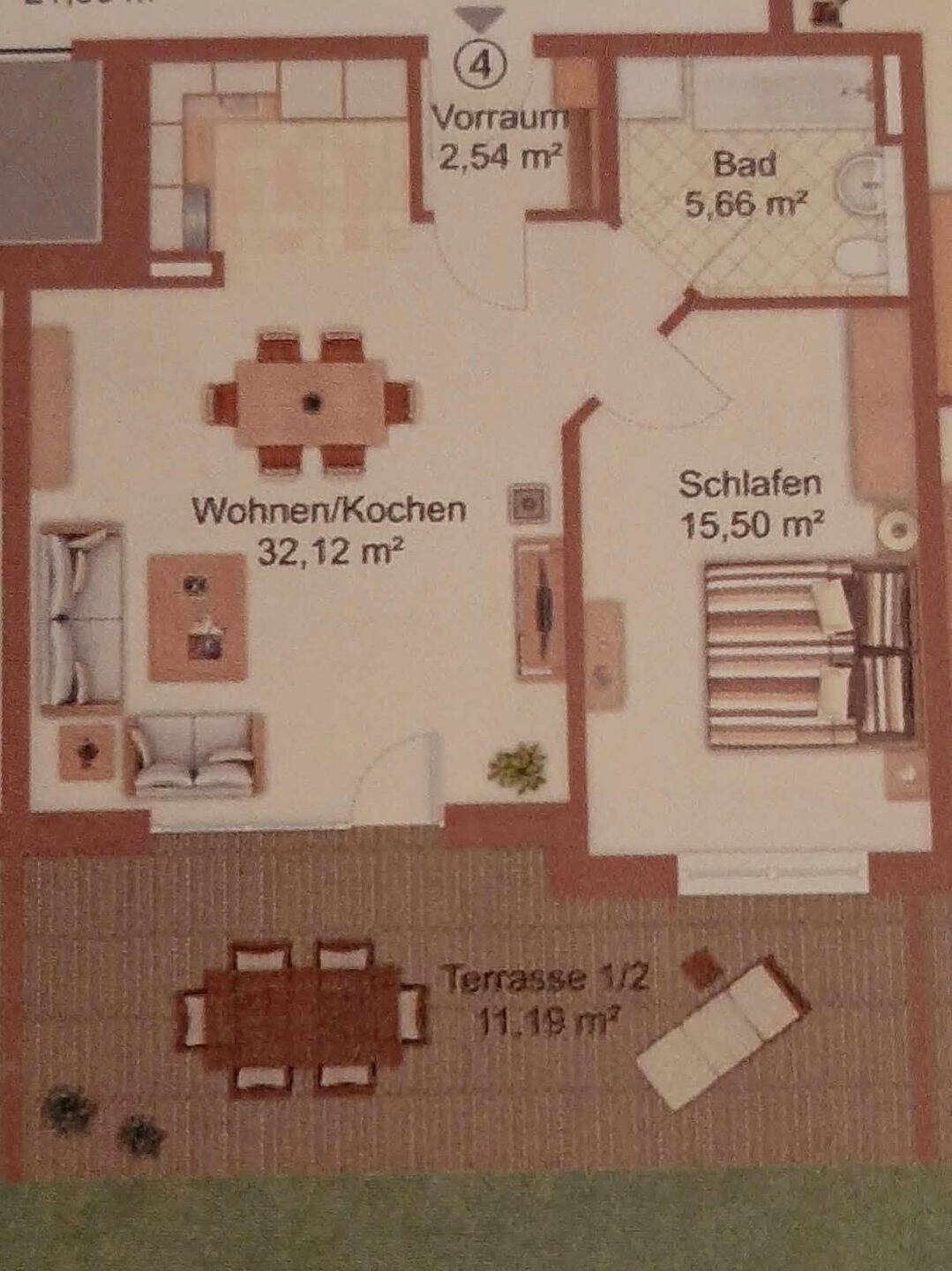 Helle 2-Zimmer Erdgeschosswohnung in Zolling, 85406 Zolling