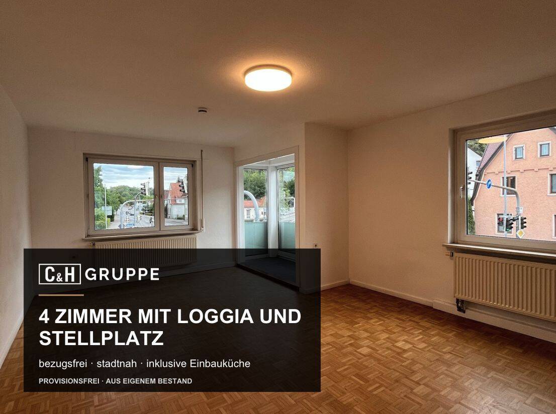 Bezugsfreie 4-Zimmer-Wohnung mit EBK, Loggia und Stellplatz, 88400 Biberach an der Riß