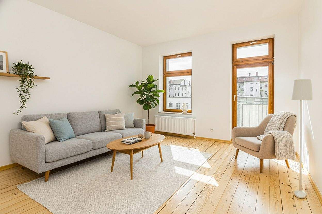Helle 2-Zimmer-Wohnung mit Balkon im Denkmalhaus, 4315 Leipzig (Neustadt-Neuschönefeld Sellerhausen-Stünz Volkmarsdorf)