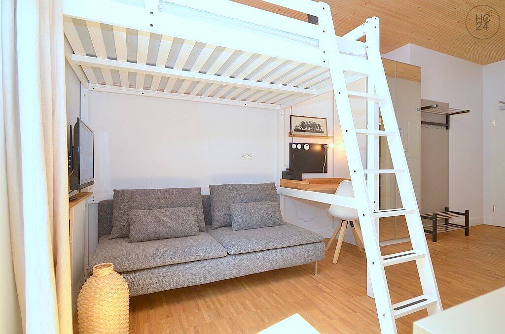 Top Angebot: Möbliertes Neubau- Apartment mit WLAN, Balkon und Stellplatz in St.-Johannis, 90419 Nürnberg (Kleinweidenmühle Sankt Johannis)