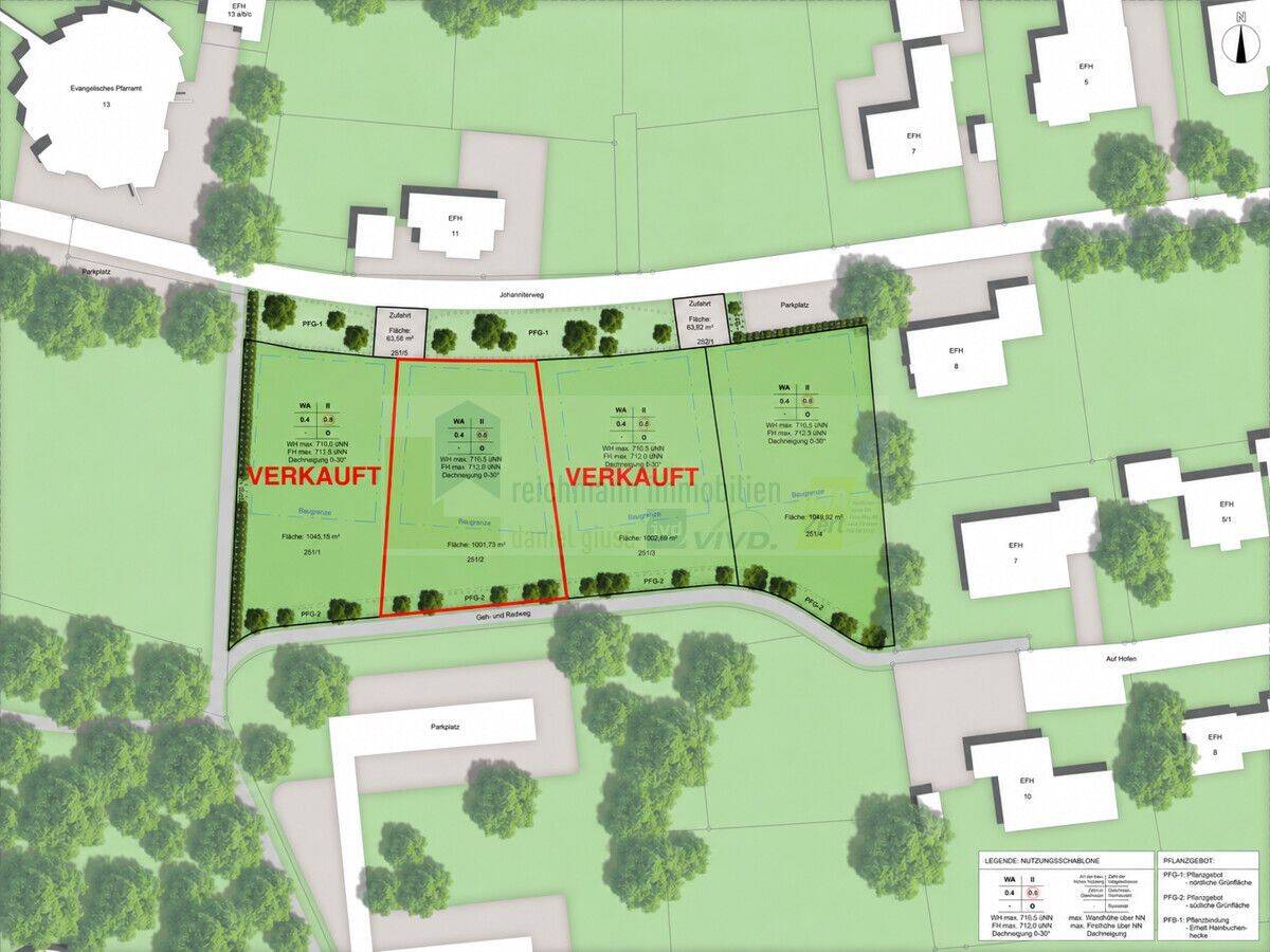 Baugrundstück in Bad Dürrheim – ca. 1003 m² im Johanniterweg, 78073 Bad Dürrheim