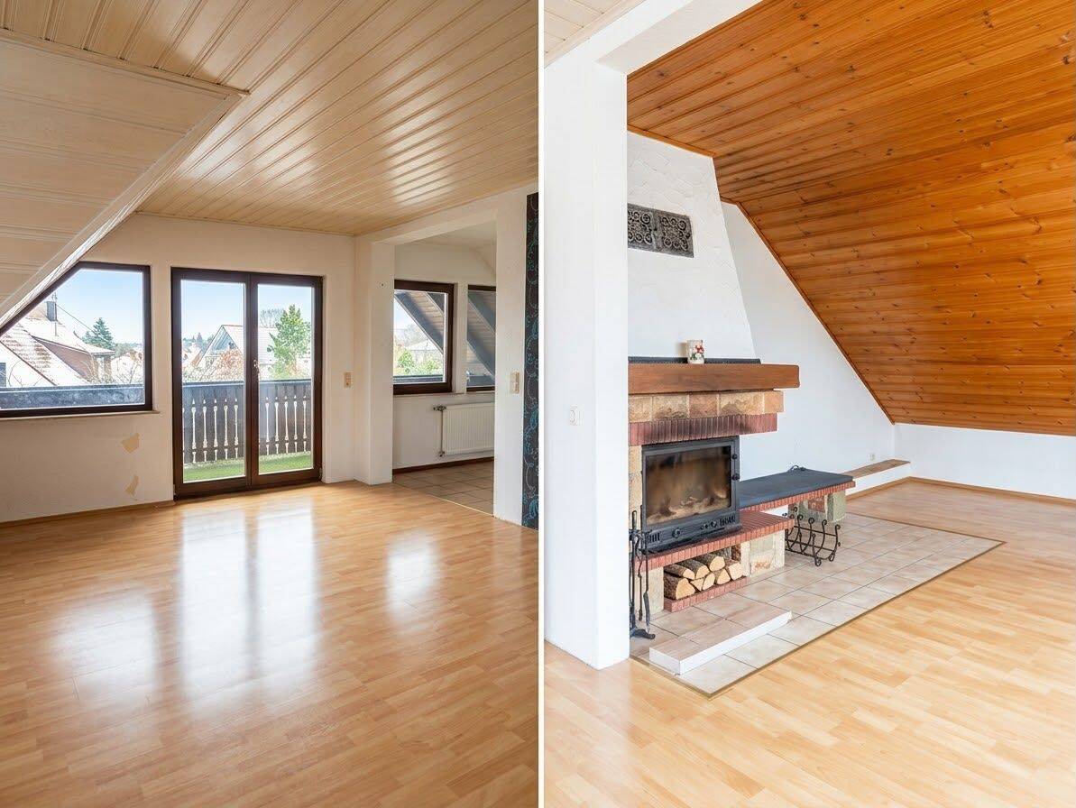 Großzügig, charmant & mit Kamin: 4-Zimmer-Dachgeschosswohnung mit Weitblick in Hofheim-Langenhain, 65719 Hofheim am Taunus