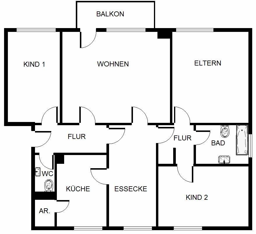4-Zimmer-Wohnung im EG mit Balkon frei ab Dezember!!!, 45896 Gelsenkirchen (Hassel Scholven)