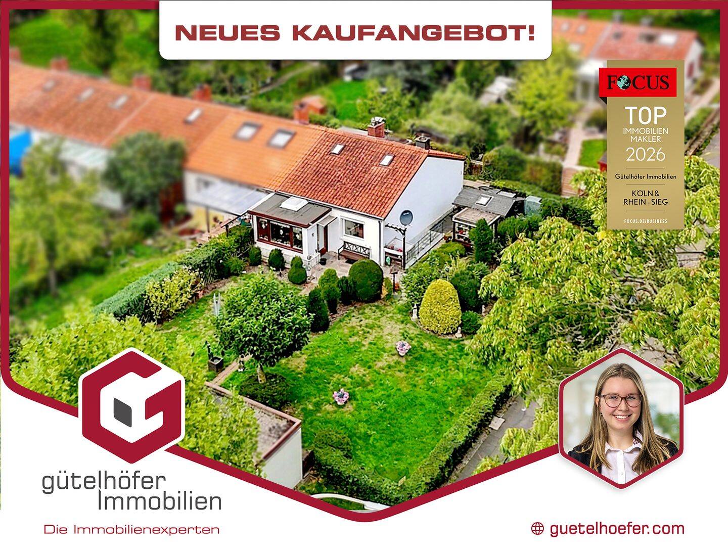 Reutersiedlung: Klein, aber fein! Denkmalgeschütztes Reihenendhaus mit großem Grundstück und Garage, 53129 Bonn (Dottendorf Kessenich Poppelsdorf Zentrum)