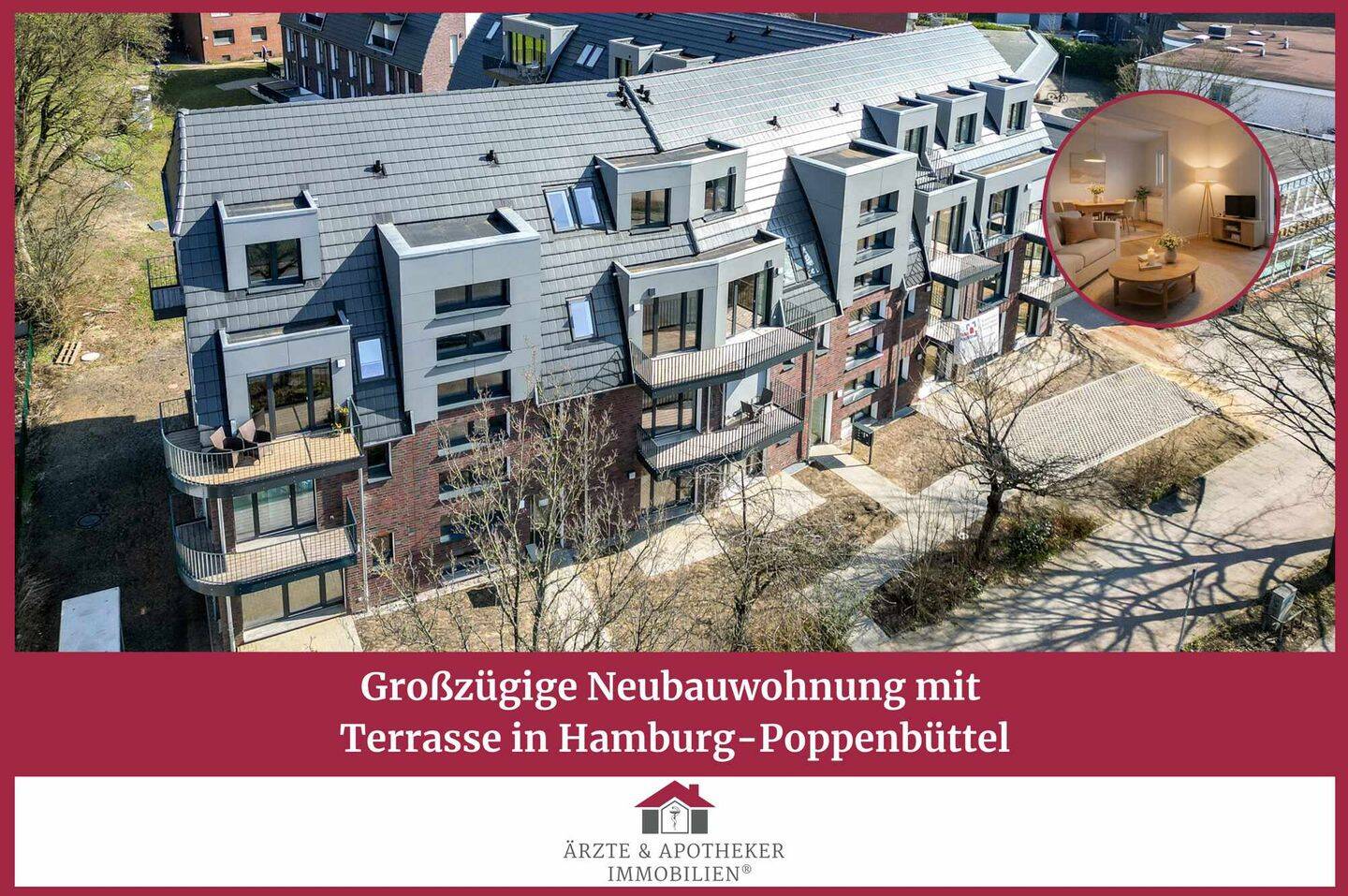 Großzügige Neubauwohnung mit Terrasse in Hamburg-Poppenbüttel, 22399 Hamburg (Wandsbek Hummelsbüttel Lemsahl-Mellingstedt Poppenbüttel)