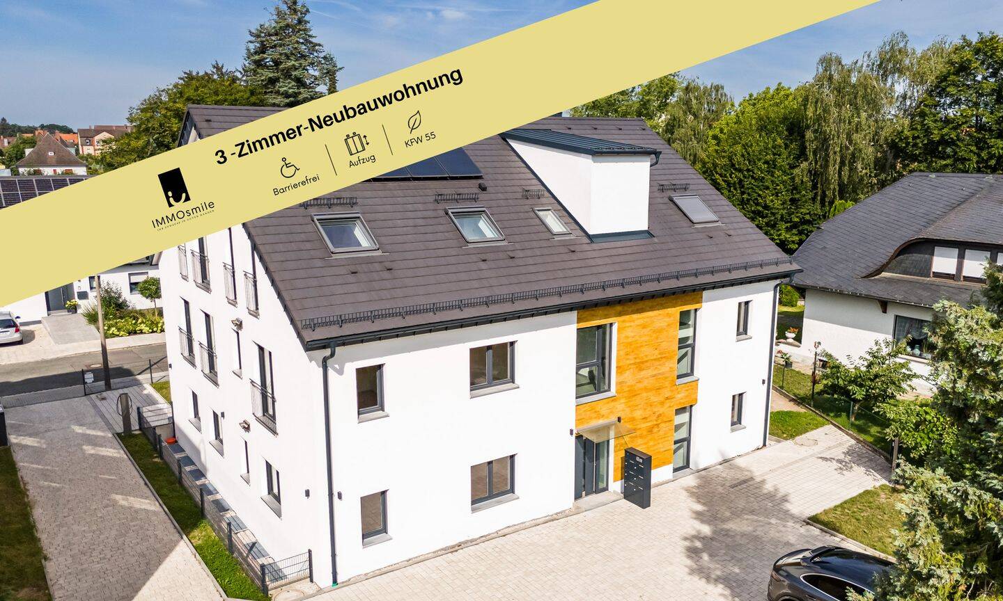 Provisionsfreie 3-Zimmer-Balkonwohnung mit 2 Bädern und Aufzug im KfW-55 Neubau in Eibach, 90451 Nürnberg (Eibach Hafen Maiach Reichelsdorf Röthenbach bei Schweinau)