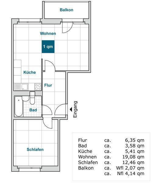 Lichtdurchflutete 2-Zimmer-Wohnung ab sofort anmietbar!, 1257 Dresden (Großzschachwitz Leuben Lockwitz Niedersedlitz)