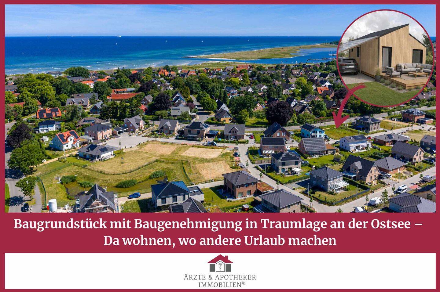 Baugrundstück mit Baugenehmigung in Traumlage an der Ostsee – Da wohnen, wo andere Urlaub machen, 24235 Stein