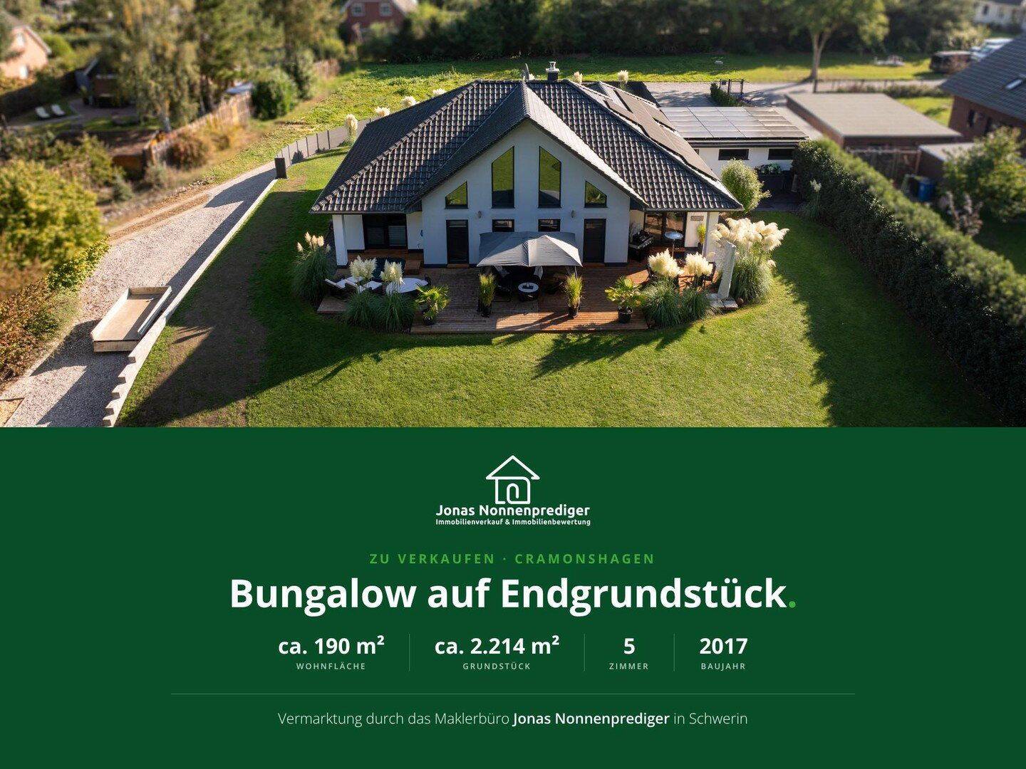Exklusives modernes Einfamilienhaus mit Garten und Doppelgarage – für den Käufer provisionsfrei, 19071 Cramonshagen