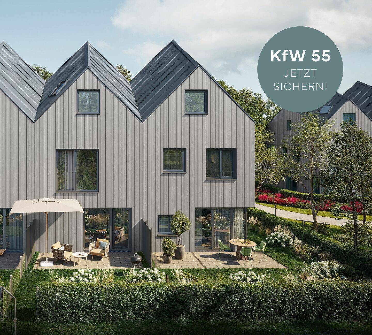 Familientraum – stylische Stadthäuser im autofreien Quartier zu Bestpreisen: jetzt Baubeginn!, 80993 München (Moosach)