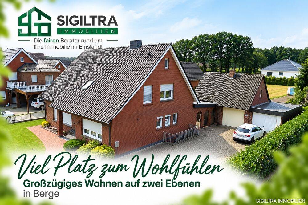 Wohnen fast wie im eigenen Haus – 140 m² auf zwei Ebenen in Berge, 49626 Berge