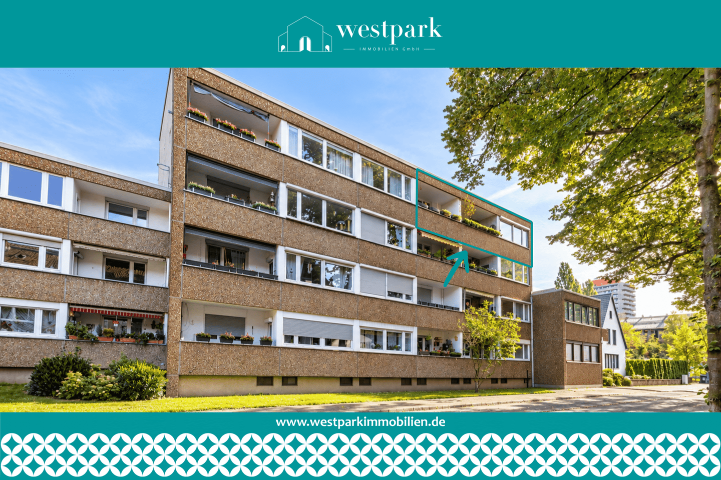 Gepflegte Eigentumswohnung mit sonniger Loggia und TG-Stellplatz, 47198 Duisburg (Alt-Homberg Hochheide)