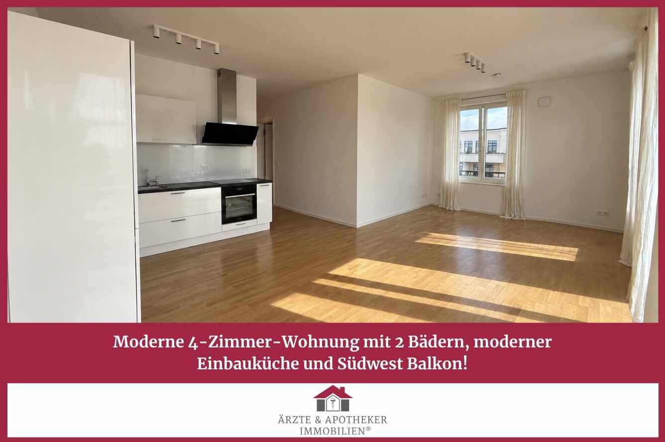 Moderne 4-Zimmer-Wohnung mit 2 Bädern, moderner Einbauküche und Südwest Balkon!, 14469 Potsdam