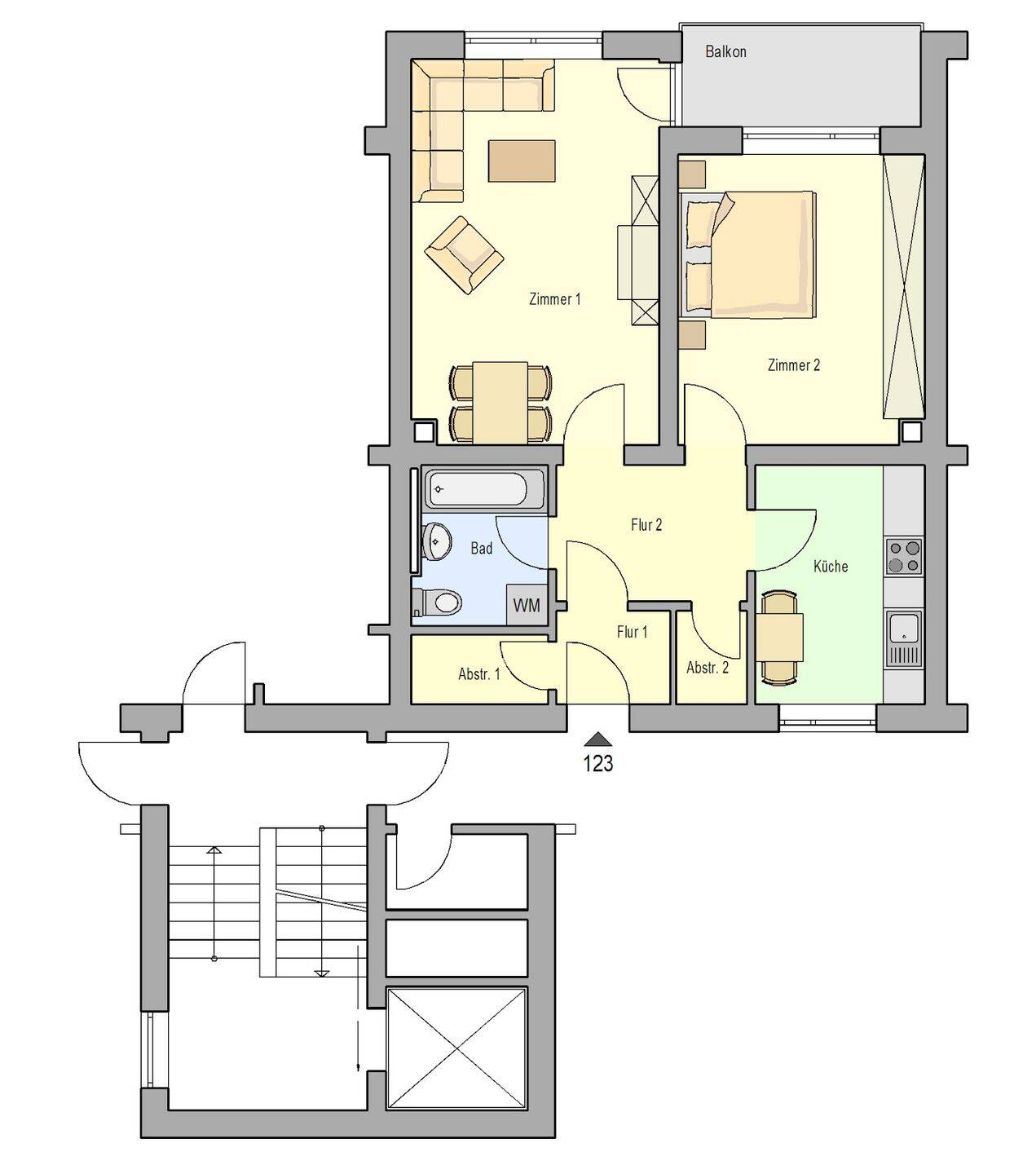 Schöne 2-Zimmer-Wohnung, 90453 Nürnberg