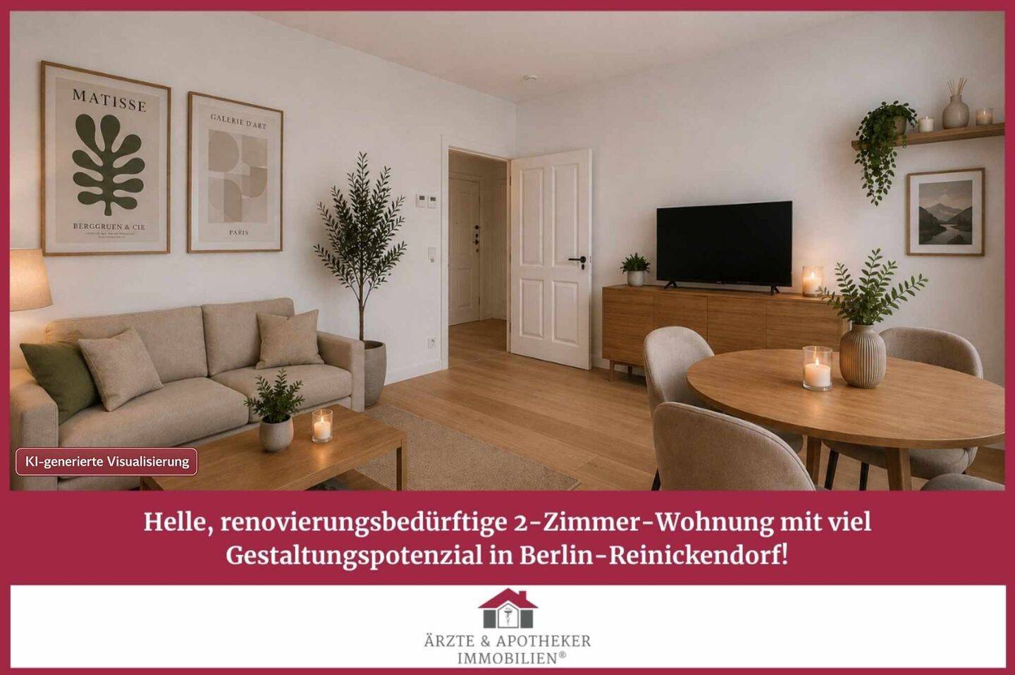 Helle, renovierungsbedürftige 2-Zimmer-Wohnung mit viel Gestaltungspotenzial in Berlin-Reinickendorf, 13403 Berlin (Reinickendorf Kolonie Erholung Kolonie Gartenfreunde Tegel Wittenau)