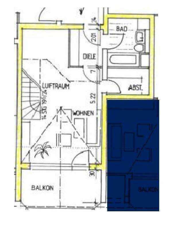 Helle 2,5-Zimmer-Maisonette-Wohnung mit Balkon., 78315 Radolfzell am Bodensee