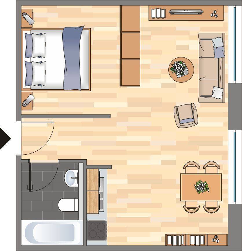 Ab sofort frei ! 1-Zimmer-Wohnung in Düsseldorf Bilk, 40223 Düsseldorf (Bilk Flehe Unterbilk)