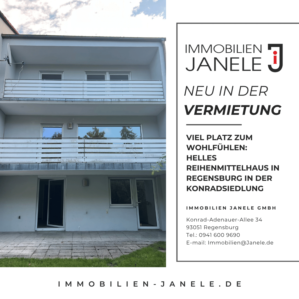 Viel Platz zum Wohlfühlen: Helles Reihenmittelhaus in Regensburg Konradsiedlung, 93057 Regensburg (Brandlberg-Keilberg Konradsiedlung-Wutzlhofen Reinhausen Sallern-Gallingkofen)