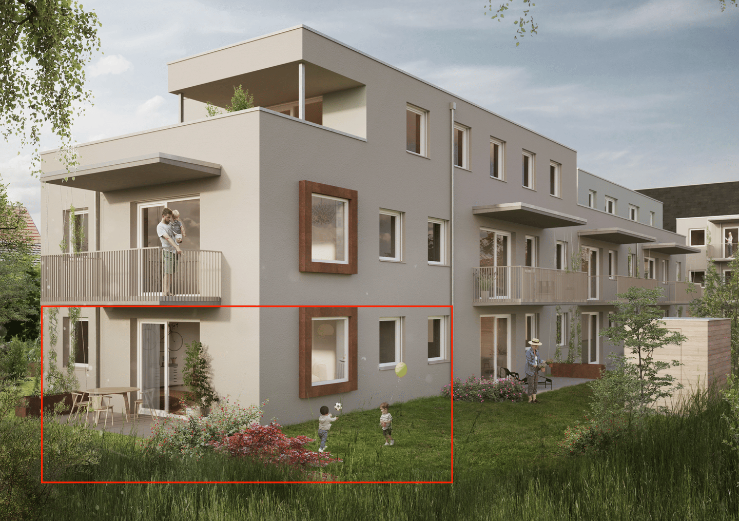 Erstbezug voraussichtlich ab April 2027 | 76,5 m² | 3 Zimmer | ca. 240 m² eigener Garten | Terrasse | Tiefgaragenstellplatz (optional), 73277 Owen