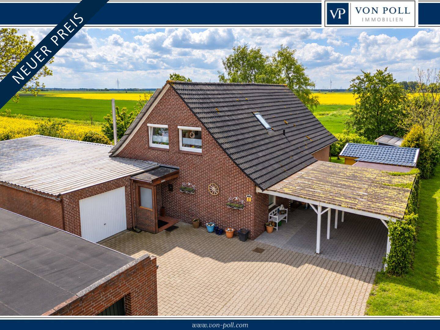 Einfamilienhaus mit Gartenidylle und Einliegerwohnung in Feldrandlage von Nesse, 26553 Dornum