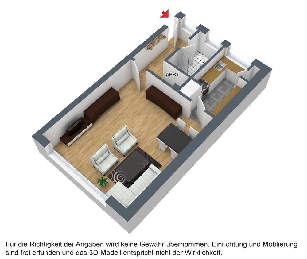 Feines Apartment, Innenstadt, 41 m², Renovierung in Planung., 45879 Gelsenkirchen (Altstadt Neustadt)