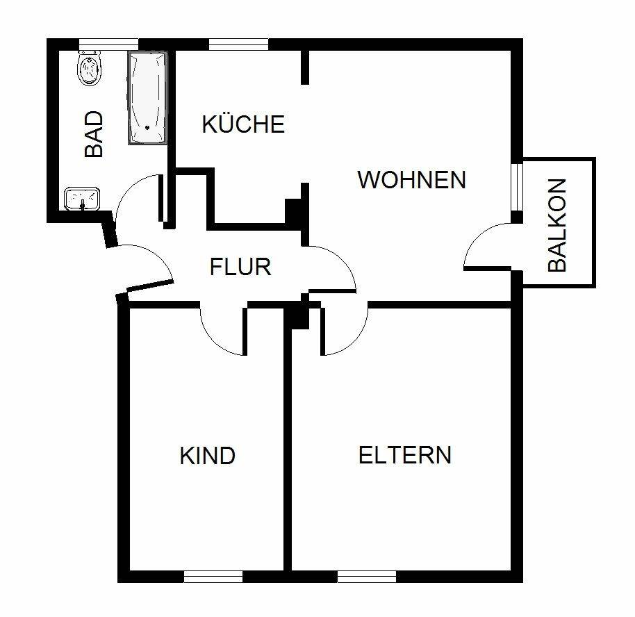 Wir renovieren für Sie//Neues Bad mit Wanne//Tapeziert und gestrichen! Ab 01.11.2026, 45896 Gelsenkirchen (Hassel Scholven)