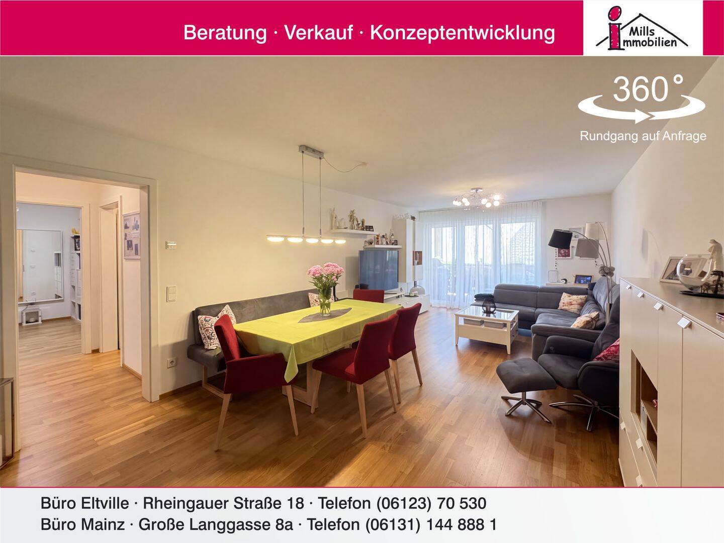 Neuwertige Eigentumswohnung mit schönem Balkon und Aufzug in ruhiger Lage von Ober-Olm, 55127 Mainz (Drais Lerchenberg Marienborn)