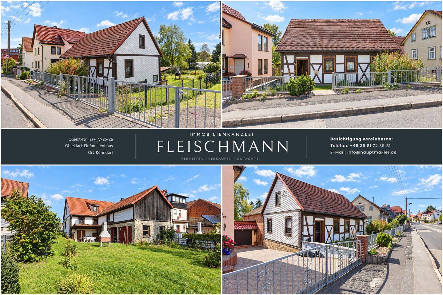 Fachwerk-Einfamilienhaus mit Garage und Garten in Kühndorf, 98547 Kühndorf