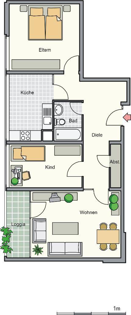 3-Zimmer-Wohnung in Kreuztal, 57223 Kreuztal