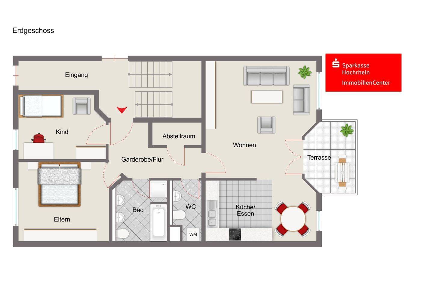 Ruhiges Wohnen in Jestetten – Erdgeschosswohnung mit Terrassenzugang, 79798 Jestetten