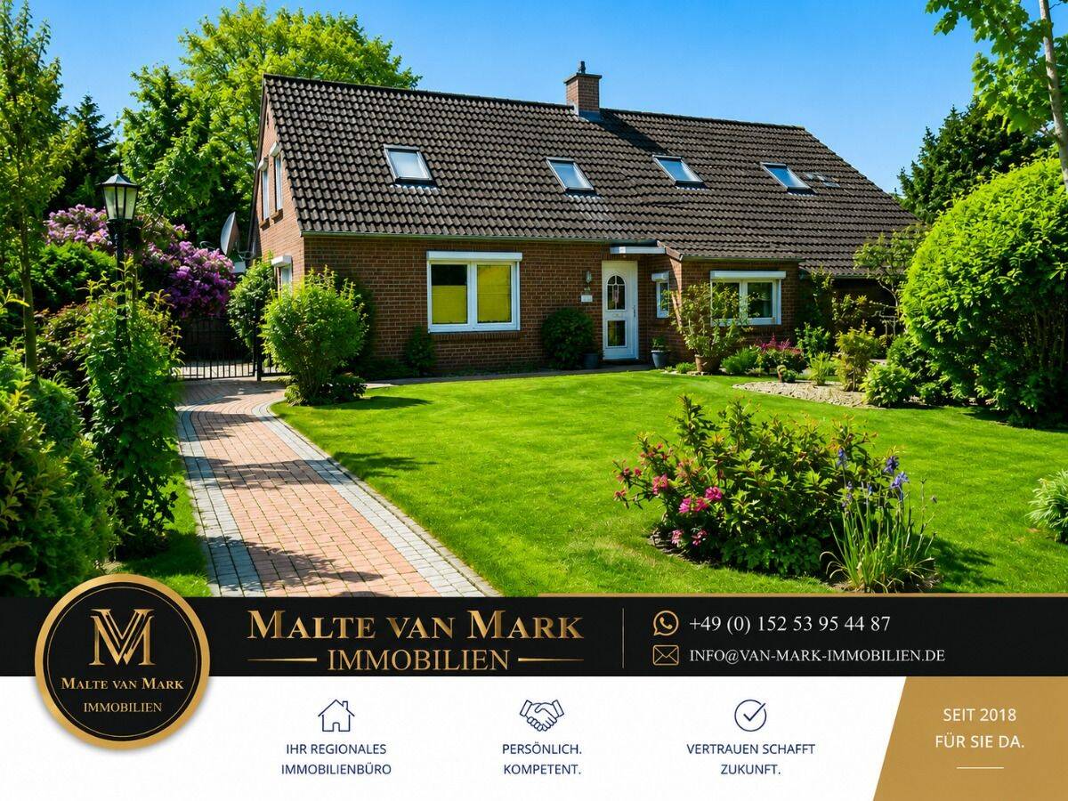 Freistehendes Landhaus (saniert) in Süd-Victorbur | 800 m² Garten | ruhige Sackgasse, 26624 Südbrookmerland