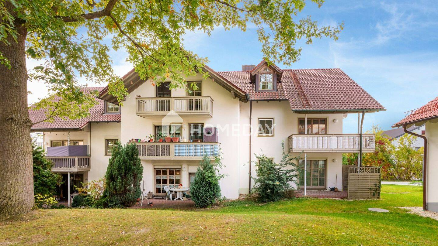 Wohnen mit Wohlfühlcharakter: Helle 2-Zimmer-Wohnung mit überdachtem Balkon und Garage, 94501 Aidenbach