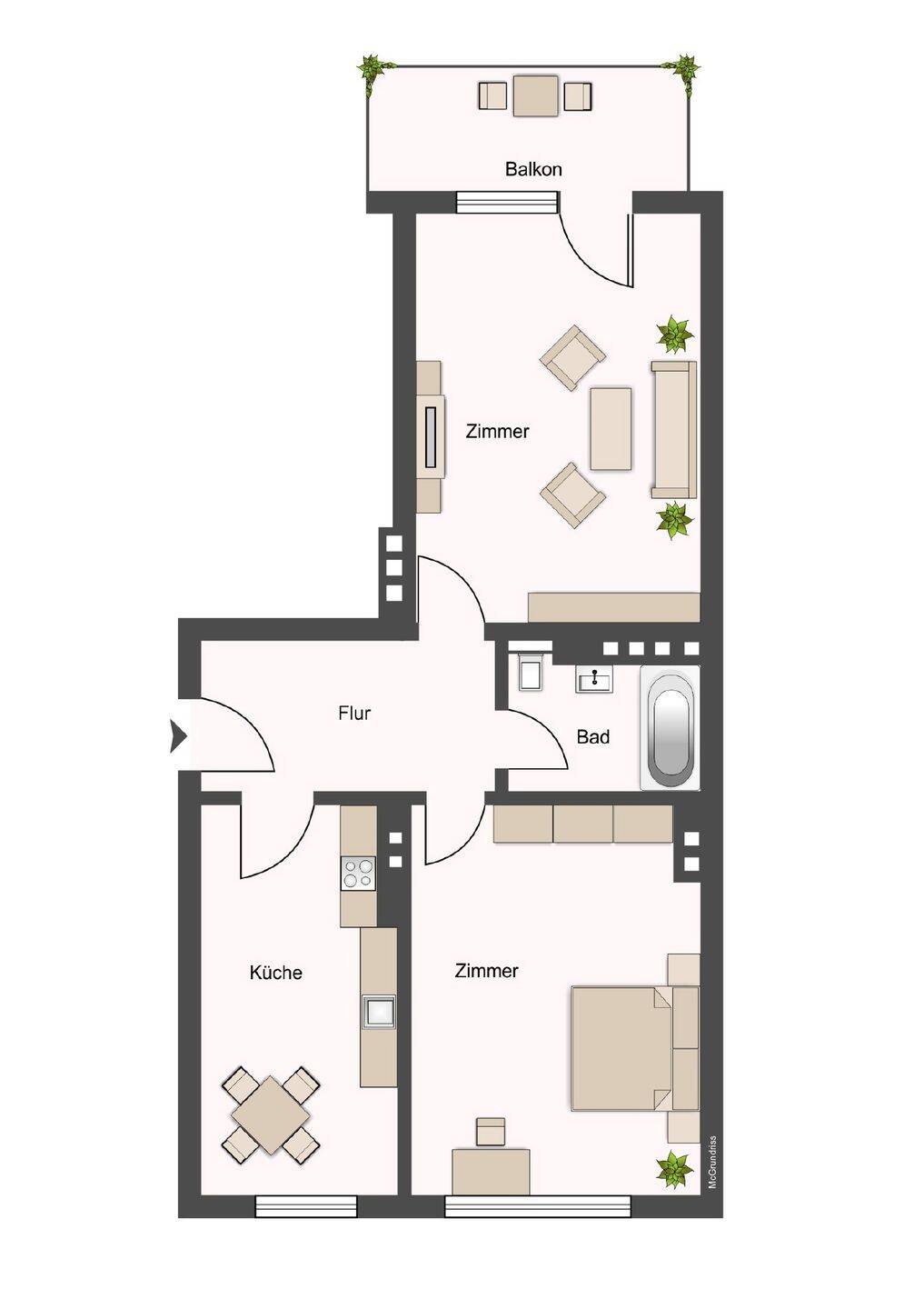 Gemütliche 2-Zimmer Wohnung mit Balkon im beliebten Josefviertel, 48151 Münster (Aaseestadt Centrum Geist)