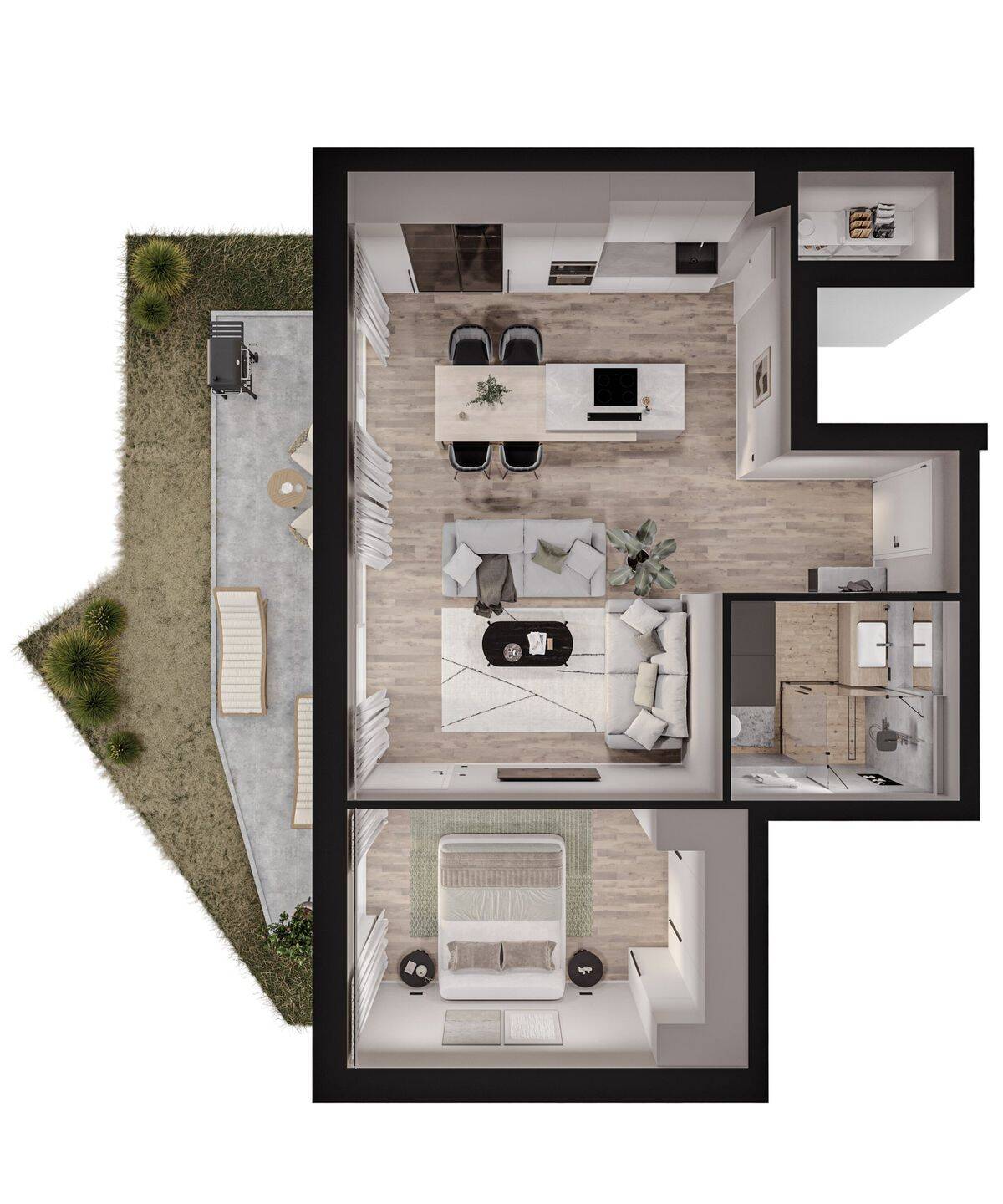 Sofort bezugsfertige Neubau-Souterrainwohnung mit ca. 68 m² Wfl. in Düsseldorf-Unterbach!, 40627 Düsseldorf (Gerresheim Unterbach Vennhausen)