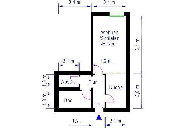 Lichtdurchflutete 1- Wohnung mit Seeblick sucht Bewohner!, 39126 Magdeburg (Barleber See Gewerbegebiet Nord Industriehafen Neustädter See Rothensee)