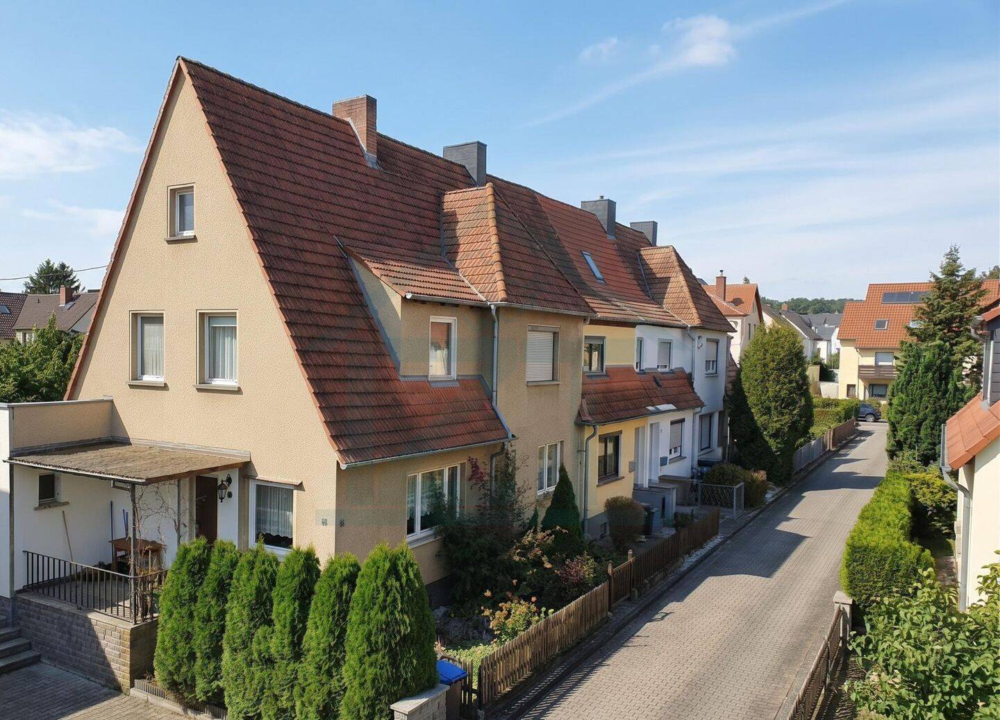 Reihenendhaus mit 101 m² Wohnfläche und gesamt 272 m² Grundstück in guter Lage von Kahla, 7768 Kahla