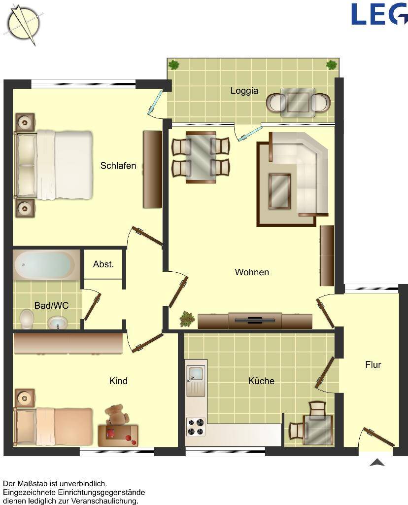 Unser Wohn-Tipp für alle Paare – 3-Zimmer-Wohnung!, 49086 Osnabrück (Darum Gretesch Lüstringen Voxtrup Widukindland)