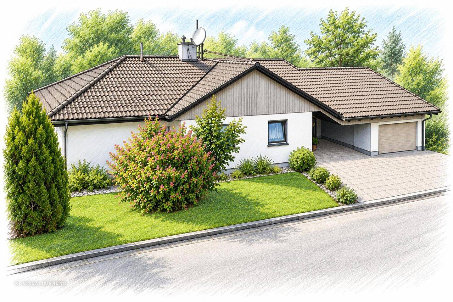 Bungalow mit großem Grundstück und vielseitigem Entwicklungpotenzial, 86453 Dasing