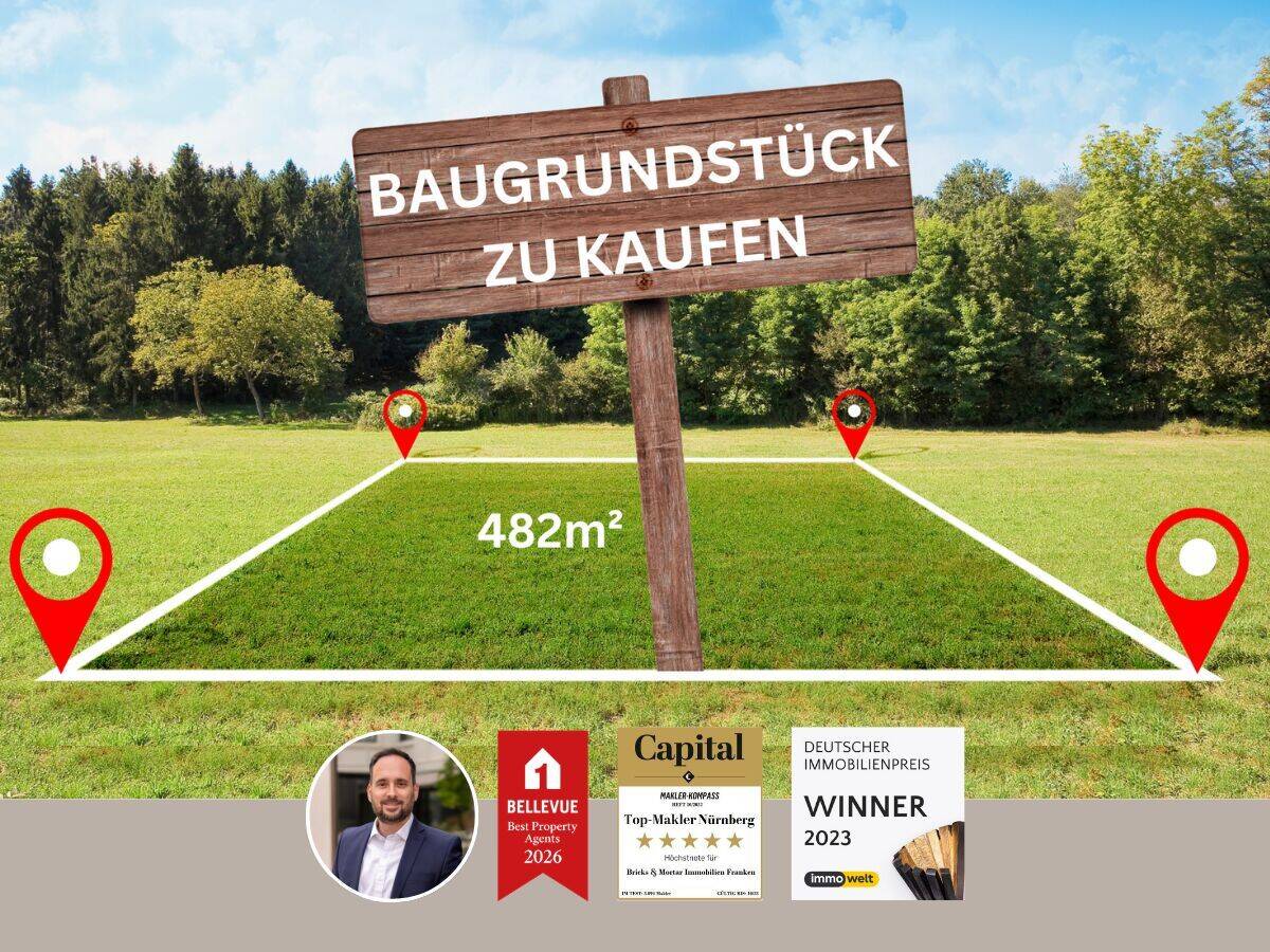Baugrundstück in Nürnberg Fischbach: 482 m² für Dein Einfamilienhaus., 90475 Nürnberg