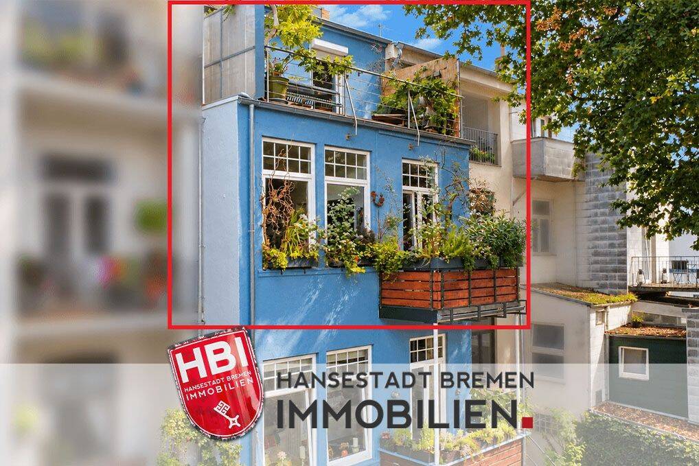 Östliche Vorstadt / Viertel / Stilvolle Maisonette mit Altbaucharme & Sonnenterrasse, 28203 Bremen (Fesenfeld Ostertor Steintor)