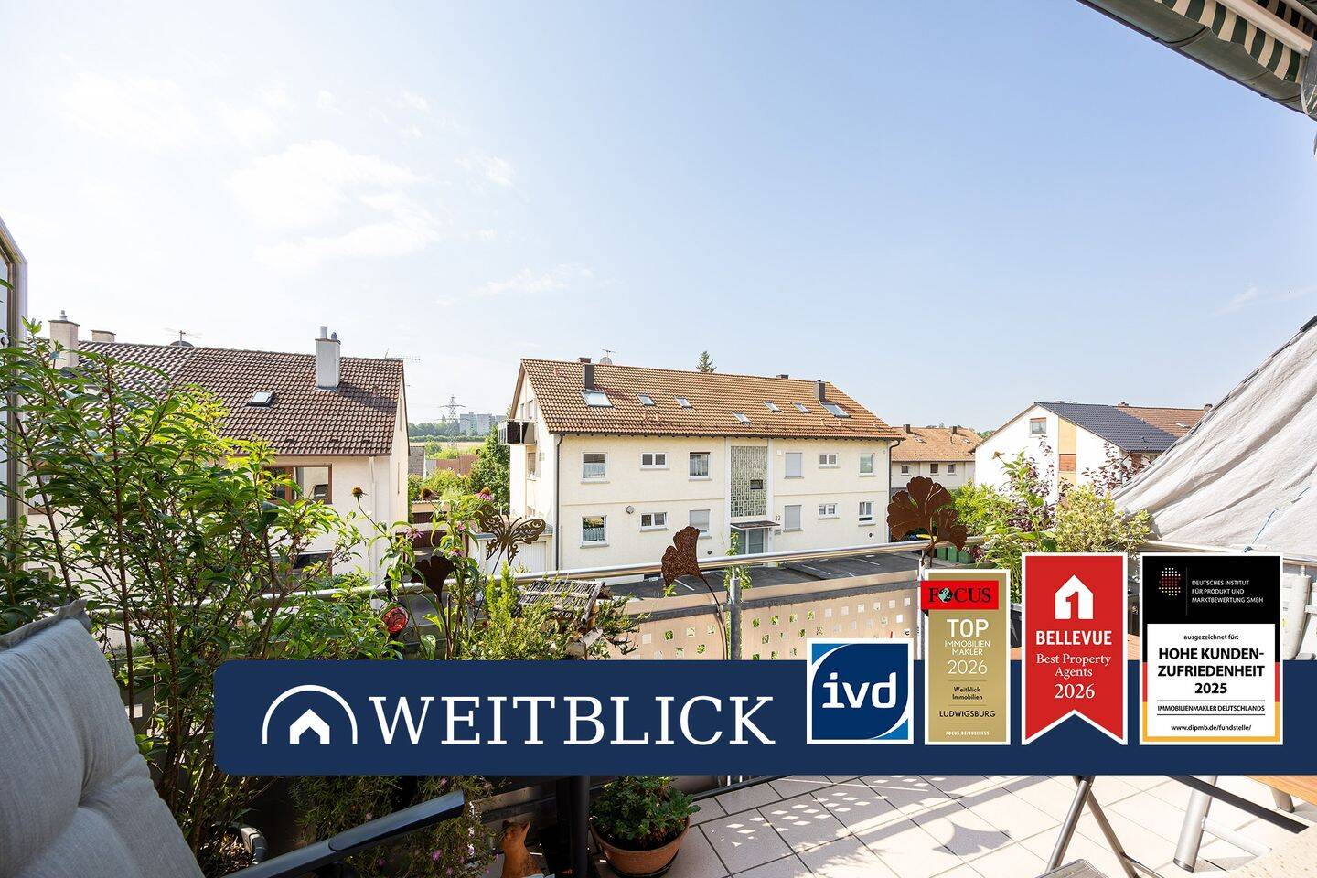 WEITBLICK: 3,5-Zimmer-Wohnung mit zwei Balkonen!, 71679 Asperg