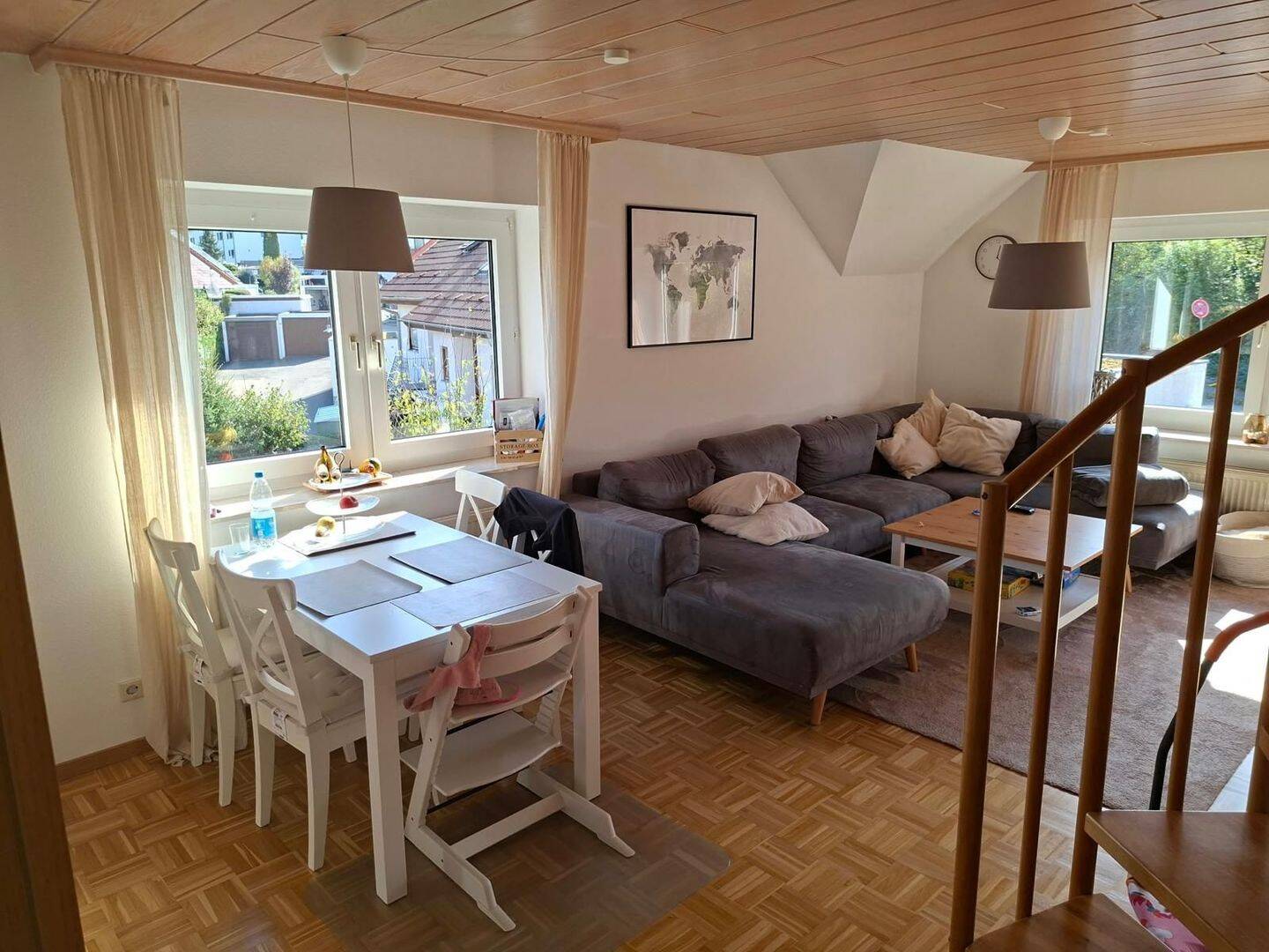 Halbhöhenlage Calw 79m² + 43 m² Bodenfläche ausgebautes Dach, 75365 Calw