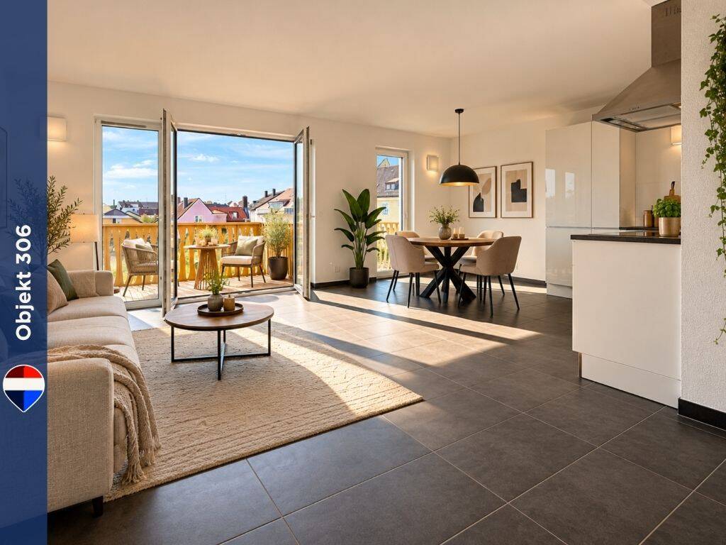 Elegantes, leerstehendes Appartement mit Einbauküche und sonnigem Balkon – barrierefreies Wohnen, 85567 Grafing b. München